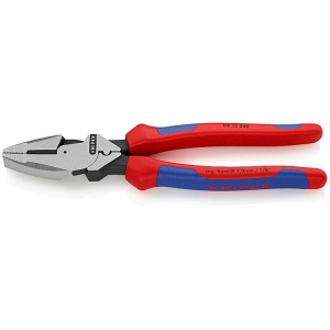 Knipex 09 12 240 Linemans Pliers with Fish Tape Puller black 240mm Grip Handle